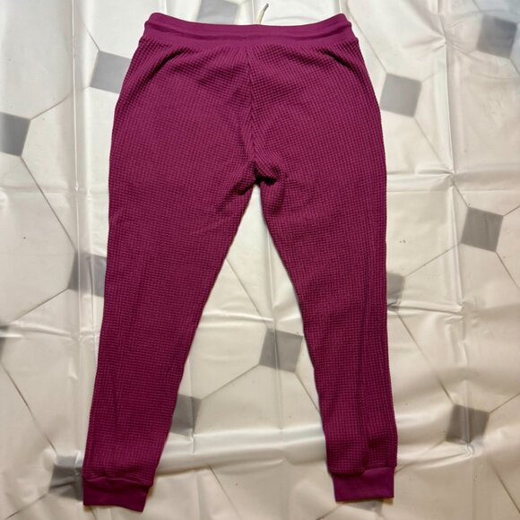 Gap Maternity ladies small waffle Cranberry Red Drawstring Thermal Jogger Pants - Picture 5 of 5